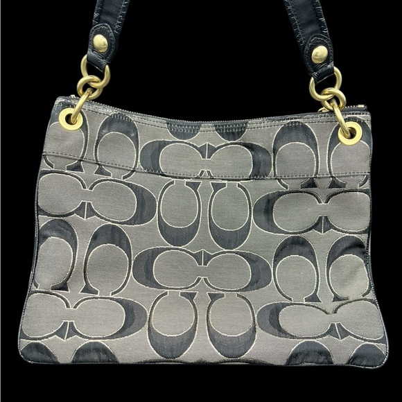 GUC Coach Poppy Signature Shoulder Bag w/ Large Glitter Hangtag - Picture 2 of 15